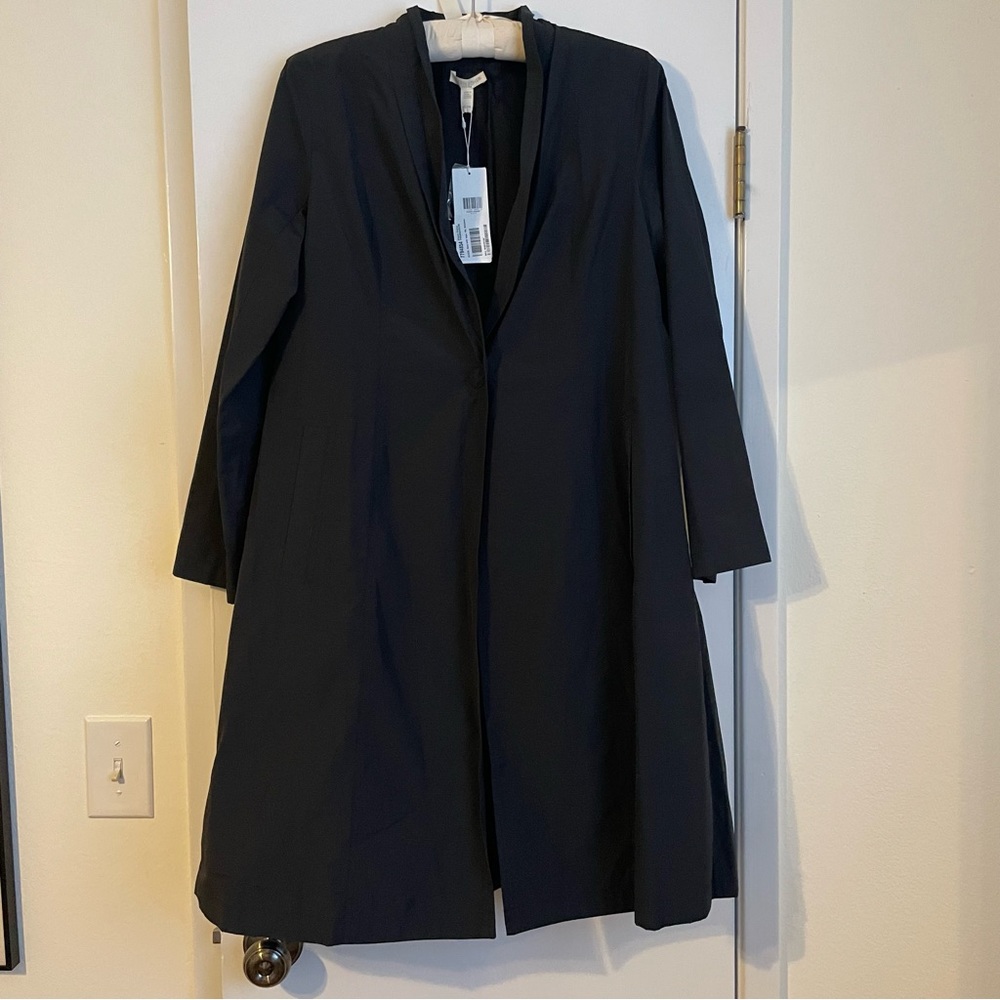 Eileen Fisher organic cotton nylon trench coat; never worn, new with tags